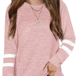 Apbondy Women’ Informal Lengthy Sleeve Striped Crewneck Sweatshirts – Free Match Pullover Tops