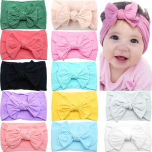 CÉLLOT Extremely Stretchy Smooth Knot Headbands with Bows – Hair Wrap Equipment for Newborns, Child Women, Infants, and Toddlers