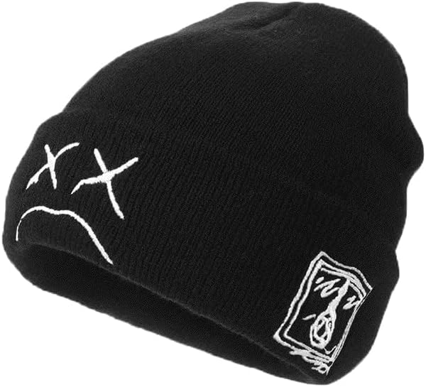 Embroidered Cotton Beanie Hats for Males and Ladies - Heat Knitted Hip Hop Caps for Autumn and Winter