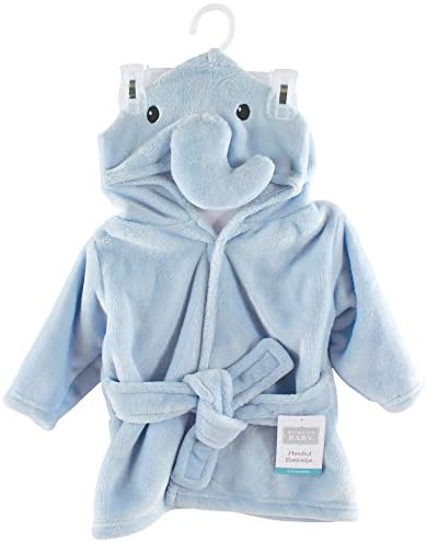 Hudson Child Unisex Plush Animal Face Bathrobe for Infants