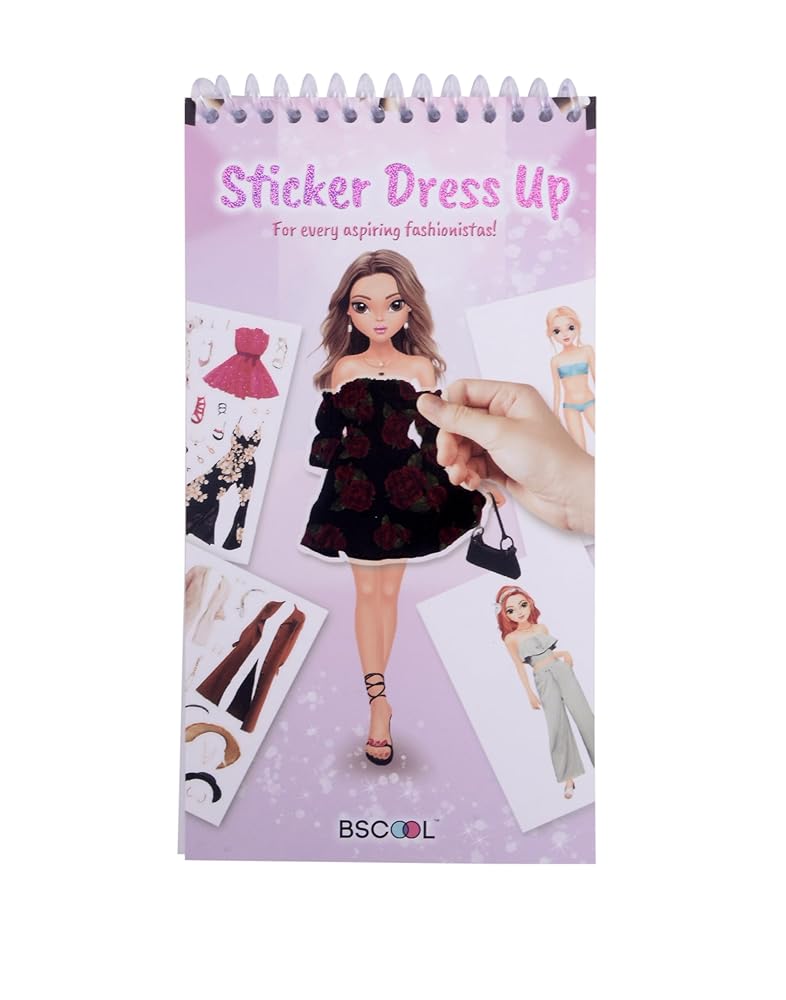 Sticker Costume-Up Exercise E-book for Youngsters: Discover Style Design for Women with Stickers and Guides – A Inventive E-book for Younger Designers Ages 5 and Up!